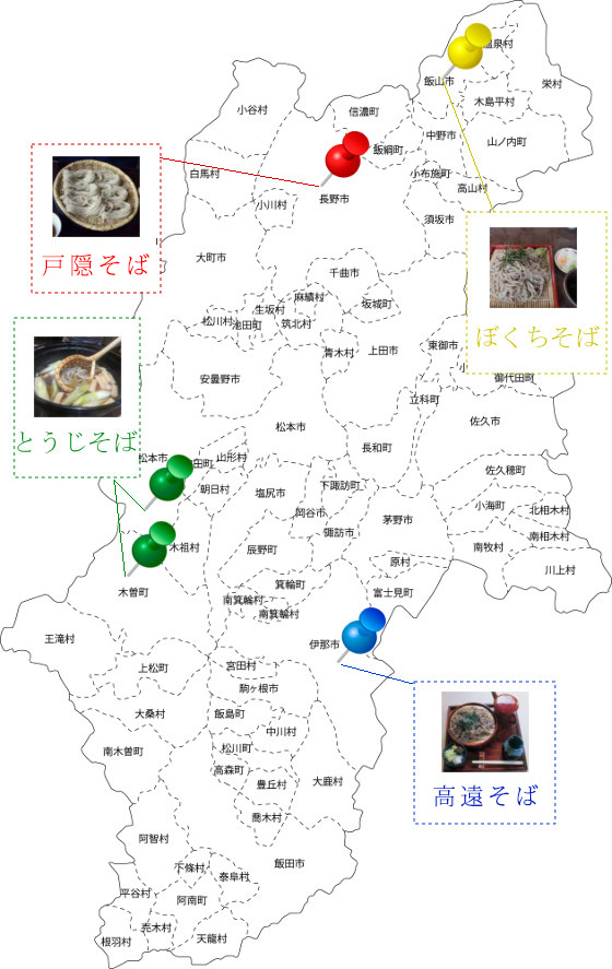 長野県の蕎麦処