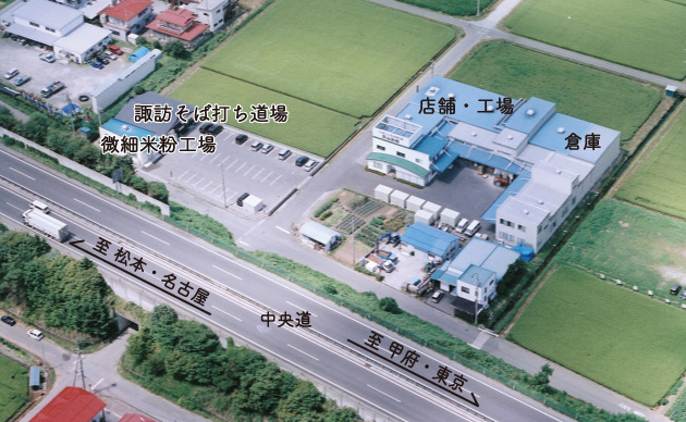 高山製粉 そば粉 航空写真